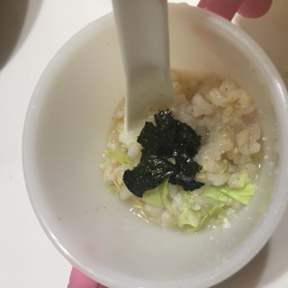 魚の煮汁をリメイク！子どもの野菜雑炊！